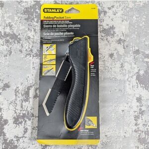Stanley 15-333 Folding Pocket Saw Black Yellow USA Made New Old Stock
